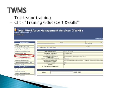 TWMS Telework Training Instructions .